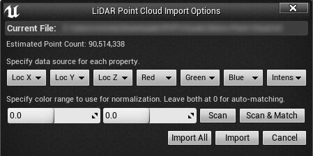 point cloud import