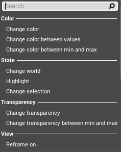 filters actions