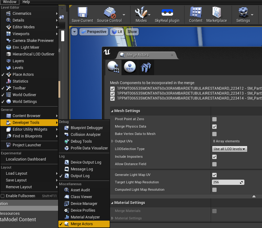 convert actors to static mesh