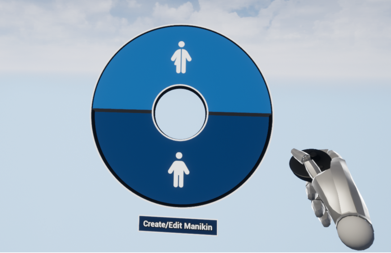 default manikin menu