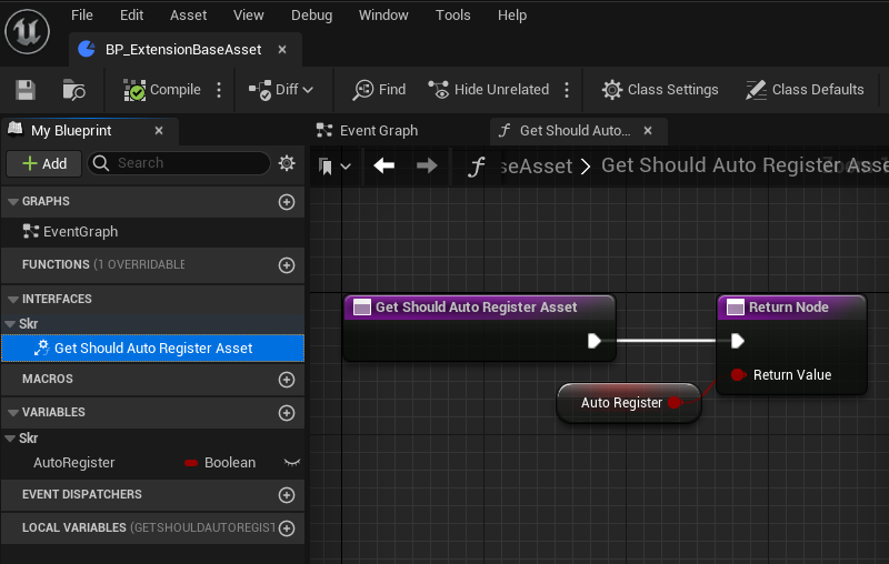 Implement method GetShouldAutoRegisterAsset