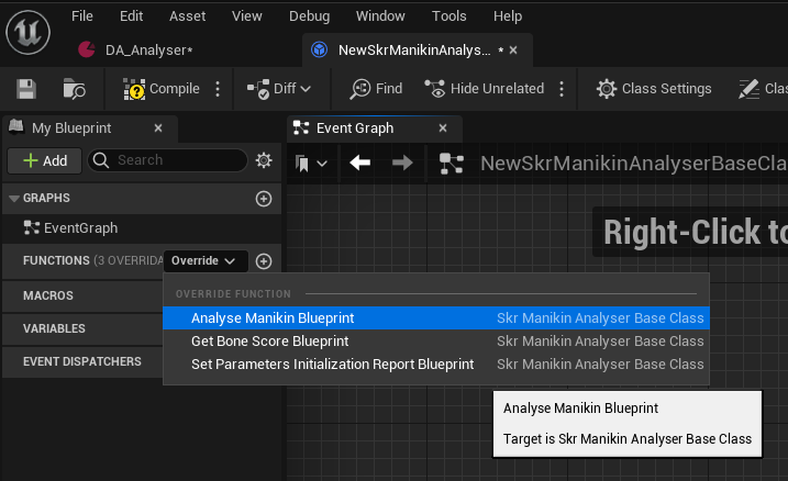 Override analyser functions