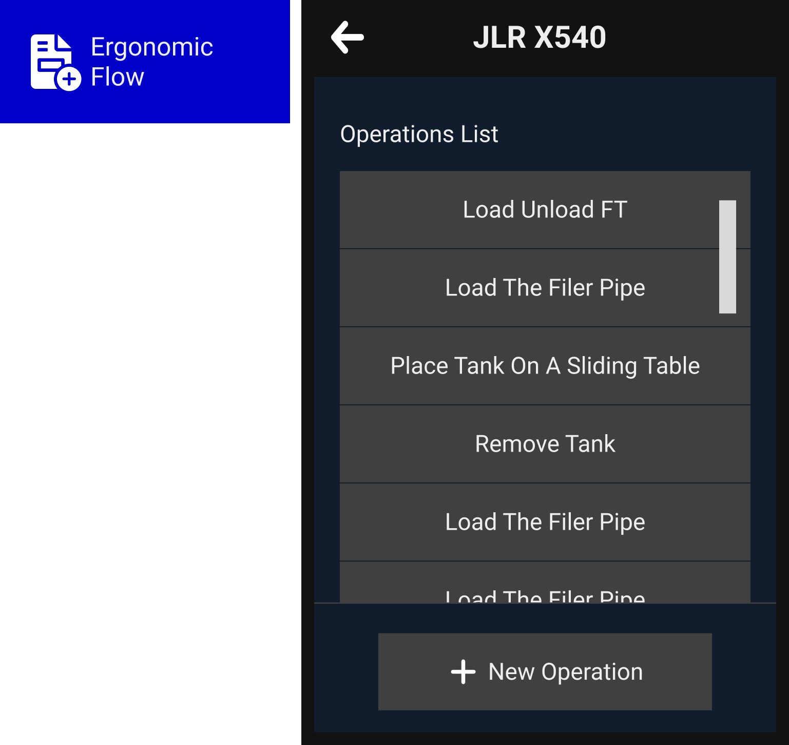 operations list VR image